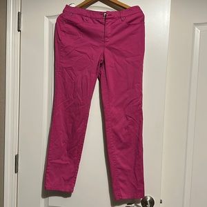 Talbots Barbie pink signature stretch jeans size 6 Mid Rise Pants